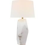 Crystallo Table Lamp - Alabaster / Linen