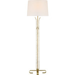 Olivette Floor Lamp - Gilded Iron / Linen