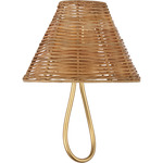 Jeanne Wall Sconce - Gild / Natural Wicker