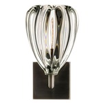 Barnacle Cone Elbow Wall Sconce - Dark Bronze / Clear