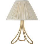 Jeanne Cordless Table Lamp - Gild / Silk Box Pleat