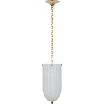 Rosehill Pendant - Hand-Rubbed Antique Brass / White Strie