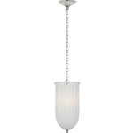 Rosehill Pendant - Polished Nickel / White Strie