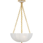 Rosehill Chandelier - Hand-Rubbed Antique Brass / White Strie