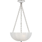 Rosehill Chandelier - Polished Nickel / White Strie
