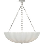 Rosehill Chandelier - Polished Nickel / White Strie