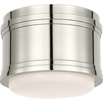 Marden Ceiling Flush Light - Polished Nickel / White