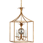 Gramercy Decorative Lantern Pendant - Gilded Iron / Antique Mirror