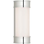 Marden Bathroom Vanity Light - Polished Nickel / White