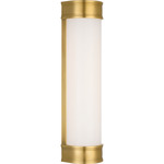Marden Bathroom Vanity Light - Antique Burnished Brass / White