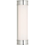 Marden Bathroom Vanity Light - Polished Nickel / White