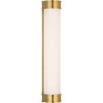 Marden Bathroom Vanity Light - Antique Burnished Brass / White