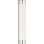 Marden Bathroom Vanity Light - Polished Nickel / White