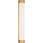 Marden Bathroom Vanity Light - Antique Burnished Brass / White