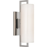Bowen Bathroom Vanity Light - Polished Nickel / White