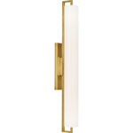 Bowen Bathroom Vanity Light - Hand-Rubbed Antique Brass / White