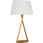 Cesta Table Lamp - Gilded Iron / Linen