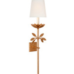 Clementine Wall Sconce - Antique Gold Leaf / Linen