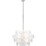 Gianna Chandelier - Burnished Silver Leaf / Frosted