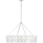 Gianna Ring Chandelier - Burnished Silver Leaf / Frosted