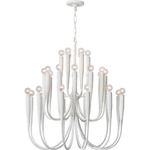 Acadia Chandelier - Plaster White