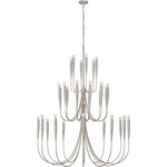 Acadia Chandelier - Burnished Silver Leaf