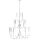 Acadia Chandelier - Plaster White