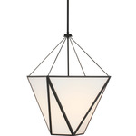 Lorino Tapered Pendant - Modern Iron / White