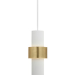 Chalmette Mini Pendant - Plaster White / Gild