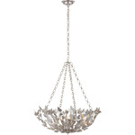 Farfalle Basket Chandelier - Burnished Silver Leaf