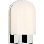 Trouve Wall Sconce - Polished Nickel / White