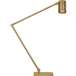 Precision Articulating Table Lamp - Antique Burnished Brass / White