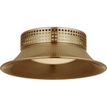 Precision Cap Ceiling Flush Light - Antique Burnished Brass / White