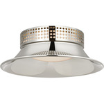 Precision Cap Ceiling Flush Light - Polished Nickel / White