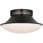 Precision Wide Bulb Ceiling Flush Light - Bronze / White