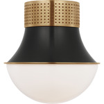 Precision Bulb Ceiling Flush Light - Antique Burnished Brass / Bronze / White