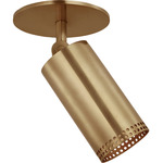 Precision Directional Semi Flush Ceiling Light - Antique Burnished Brass / White