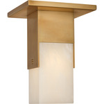Covet Monopoint Ceiling Flush Light - Antique Burnished Brass / Alabaster