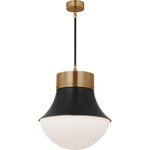 Precision Pendant - Antique Burnished Brass / Bronze / White