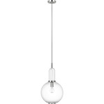 Meir Pendant - Polished Nickel / Clear