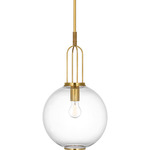 Meir Pendant - Soft Brass / Clear