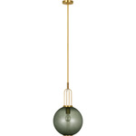 Meir Pendant - Soft Brass / Smoke