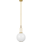 Meir Pendant - Soft Brass / White