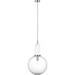 Meir Pendant - Polished Nickel / Clear