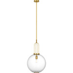 Meir Pendant - Soft Brass / Clear
