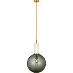 Meir Pendant - Soft Brass / Smoke
