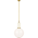 Meir Pendant - Soft Brass / White