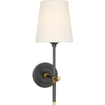 Bryant Cordless Wall Sconce - Bronze / Hand-Rubbed Antique Brass / Linen