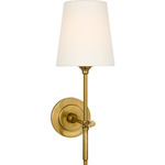 Bryant Cordless Wall Sconce - Hand-Rubbed Antique Brass / Linen
