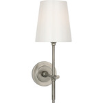 Bryant Cordless Wall Sconce - Antique Nickel / White Glass